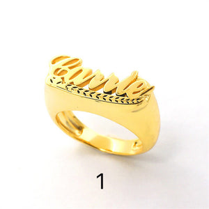 Amourwa Custom Name Ring Gift