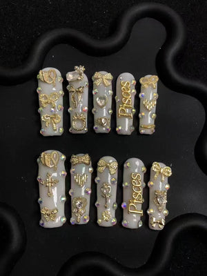 NO.343 Amourwa custom handmade nails