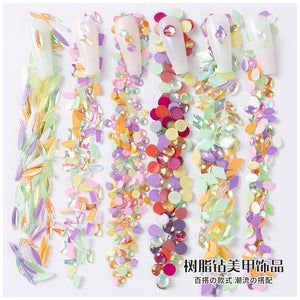 100pcs Clear Resin Nail charms