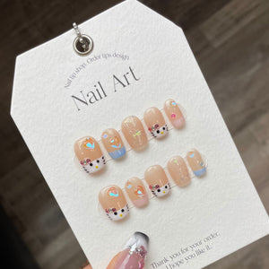 NO.217 Amourwa custom cartoon handmade nails