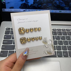 NO.11 Amourwa Toe nails custom Rhinestone Nail Long-lasting Resuable Press On Nail