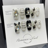 NO.49 Amourwa Custom Short Nails Nail Long-lasting Resuable Press On Nail handmade nails