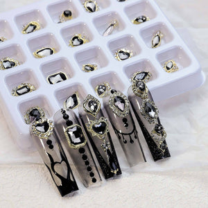 40pcs Amourwa Nail Art Rhinestone Crystal Charms