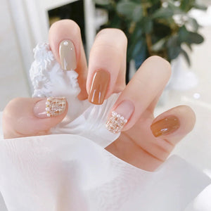 NO.111 Amourwa customNail Reusable Press on Nails