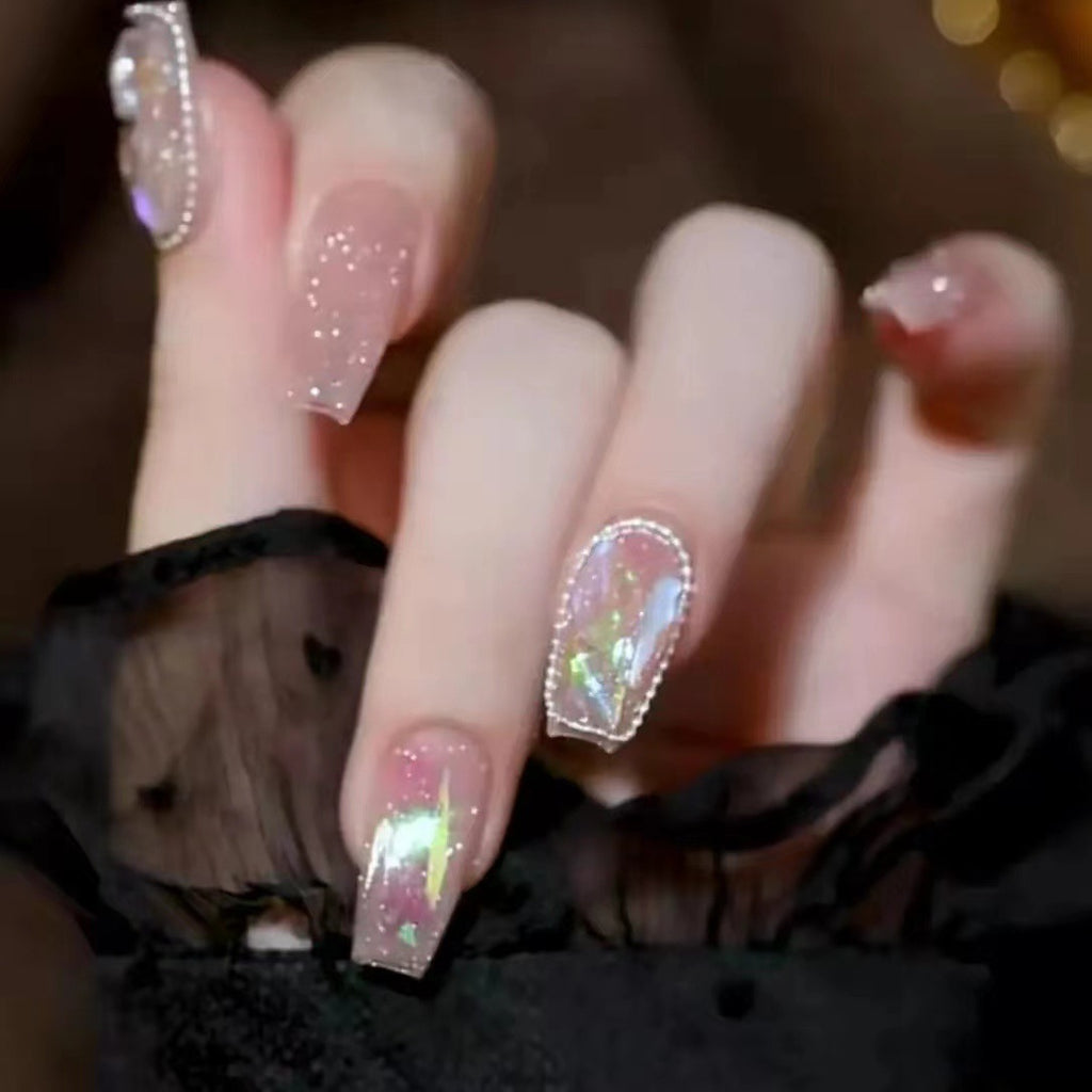 NO.114 Amourwa customNail Reusable Press on Nails