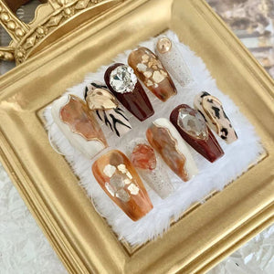 NO.133 Amourwa custom Handmade Nails