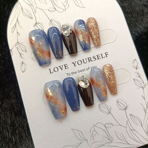 NO.136 Amourwa custom Handmade Nails