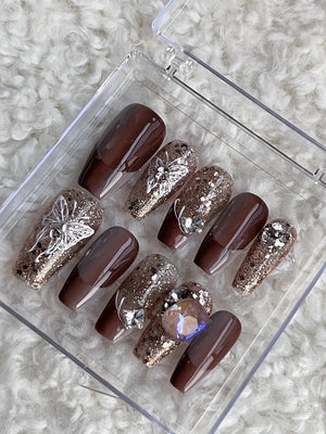 NO.123 Amourwa custom Handmade Nails