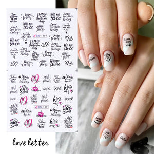 Flat Letter Nail Sticker Charms