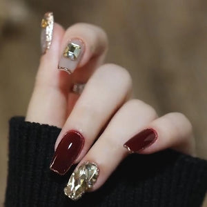 NO.110Amourwa customNail Reusable Press on Nails