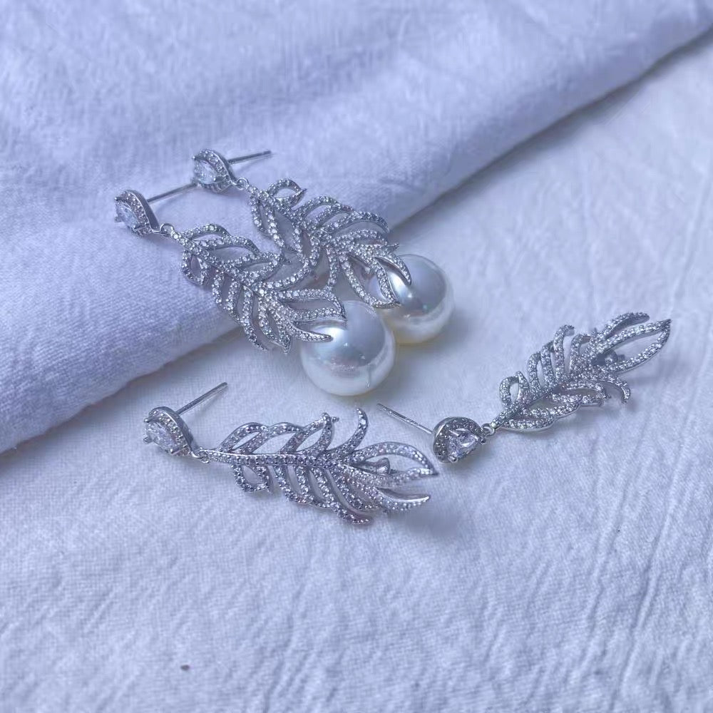 Sterling Silver Pearl Earrings Jewelry Diy Charms