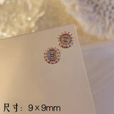 Luxury Designer Inspired Logo Nail Charms（4pcs/set） | Full Diamond Zircon 3D Nail Art Accessories & Jewelry