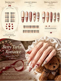 Classic British Plaid & Heart Nail Art Stickers | DIY Logo Nail Decals Charms