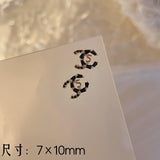 Luxury Designer Inspired Logo Nail Charms（4pcs/set） | Full Diamond Zircon 3D Nail Art Accessories & Jewelry