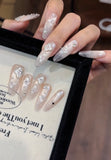 NO.468 Handmade Nails VanCleef nails Luxury Nail For Wedding&Parties ｜Amourwa