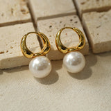 Amourwa Pearl Silver Earring Jewelry