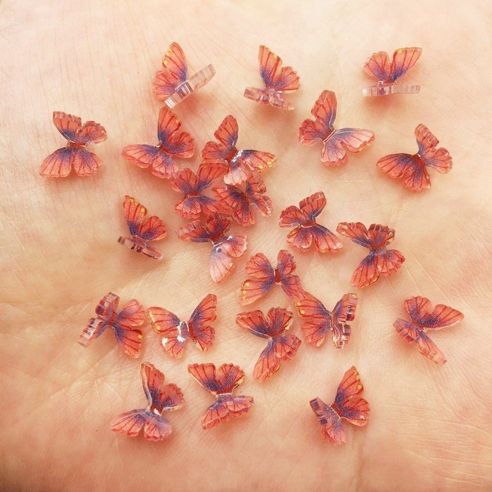 Butterfly Resin diy nail manicure  charms
