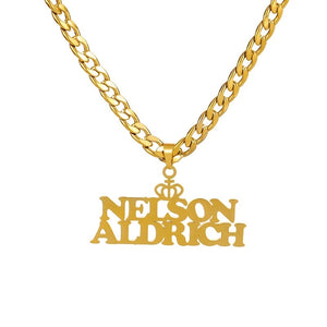 Custom Double Name Necklace 5mm Cuban Chain Tarnish Free Bset Gift Jewelry