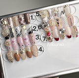 NO.421 Amourwa Personalized Press-On Nails Luxury Nail Art LV Nails ChanelNails DiorNails YSLNails Worldwide Shipping