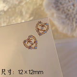 Luxury Designer Inspired Logo Nail Charms（4pcs/set） | Full Diamond Zircon 3D Nail Art Accessories & Jewelry