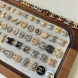 Luxury Zircon  Logo Metal Nail Art Charms