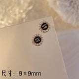 Luxury Designer Inspired Logo Nail Charms（4pcs/set） | Full Diamond Zircon 3D Nail Art Accessories & Jewelry