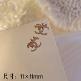 Luxury Designer Inspired Logo Nail Charms（4pcs/set） | Full Diamond Zircon 3D Nail Art Accessories & Jewelry