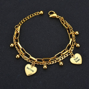 Custom Name Bracelet Tarnish Free Jewelry Gift For Her|Amourwa