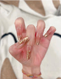 NO.466 Handmade Nails custom YSL nails Reusable Nail For Wedding&Parties ｜Amourwa