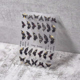 Black Butterfly Gothic Nail Sticker Charms