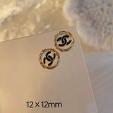 Luxury Designer Inspired Logo Nail Charms（4pcs/set） | Full Diamond Zircon 3D Nail Art Accessories & Jewelry