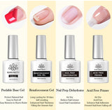 BORN PRETTY Gel Nail Polish Base & Top Coat - Rubber Base, Matte Top & Primer (10ml)