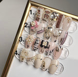 NO.420 Amourwa Personalized Press-On Nails Luxury Nail Art LV Nails ChanelNails DiorNails YSL Nails Worldwide Shipping