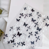 Butterfly Cross Nail Sticker Charms