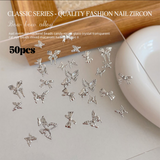 50pcs Butterfly Nail Charms
