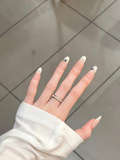 No.450 Handmade Blueberry French Tip Press-On Nails |Polka Dot Fruit Nail Art | Luxury Reusable Nails｜Amourwa