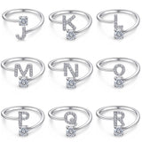 Sterling Silver Initial Ring Valentine’s Day gift Jewelry