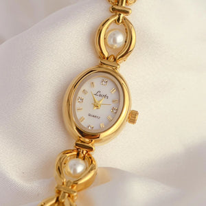 Exquisite Vintage Pearl Watch – Timeless Luxury for Elegant Style | Antique Pearl Wristwatch
