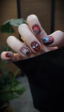 NO.474 Handmade Spiderman Custom Press On Nails Glow in the Dark Nail Art Amourwa