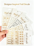 Luxury Designer Inspired Nail Art Stickers |  Logo Decals for Gel & Press-On Nails