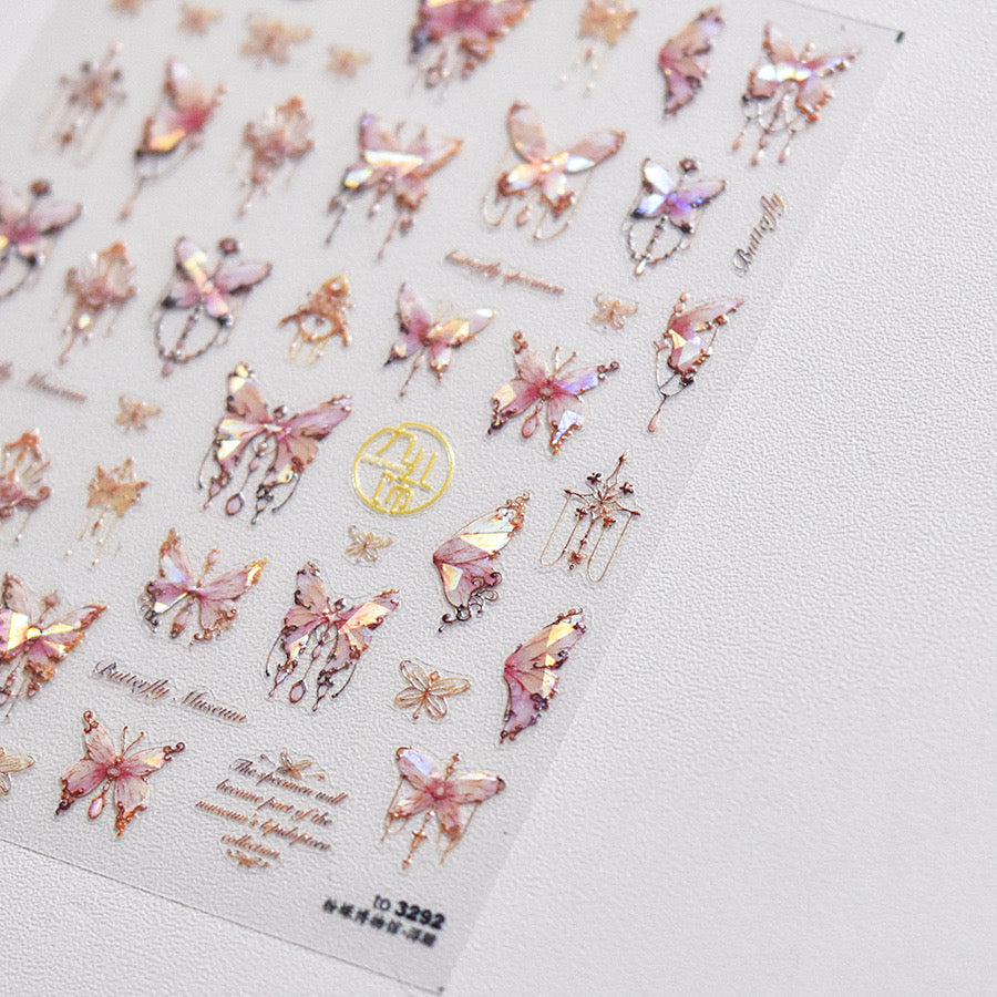 3D Butterfly Nail Sticker Charms