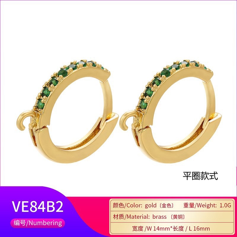 Earring circle Brass Jewelry diy Charms