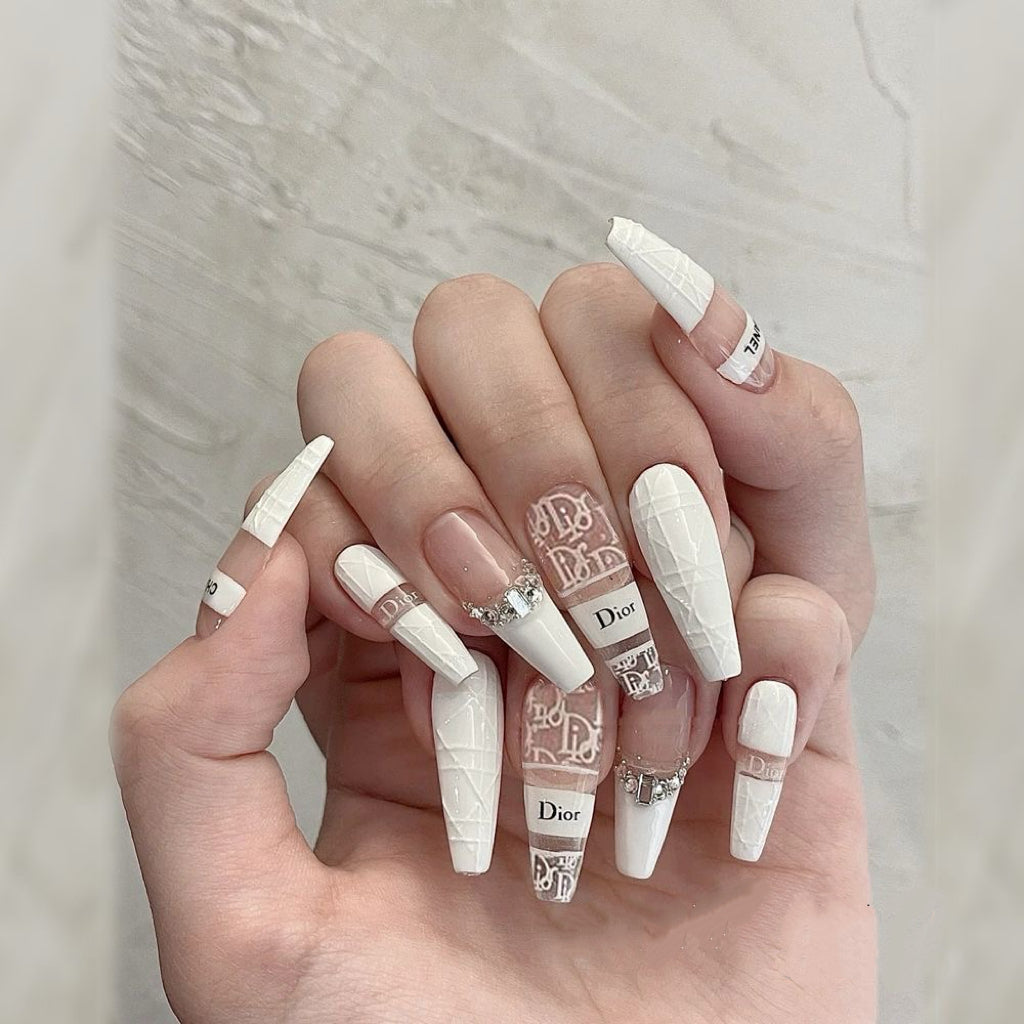 NO.391 Amourwa custom Handmade Personalized Press-On Nails For Every O