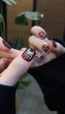 NO.474 Handmade Spiderman Custom Press On Nails Glow in the Dark Nail Art Amourwa