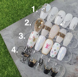 NO.419 Amourwa Personalized Press-On Nails Luxury Nail Art LV Nails ChanelNails DiorNails YSL Nails Worldwide Shipping