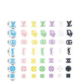 Colorful Logo Nail Charms