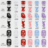 Colorful Logo Nail Charms （10pcs）