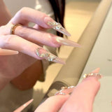 No.444 Amourwa custom Handmade Luxury Press On Nails Nail For Every Occasion Weddings, Parties & More Snake Nail Design