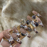 No.448 Handmade Personalized Press On Nails leopard Nails For  Weddings, Parties Luxury Nail Art｜Amourwa