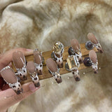 No.448 Handmade Personalized Press On Nails leopard Nails For  Weddings, Parties Luxury Nail Art｜Amourwa